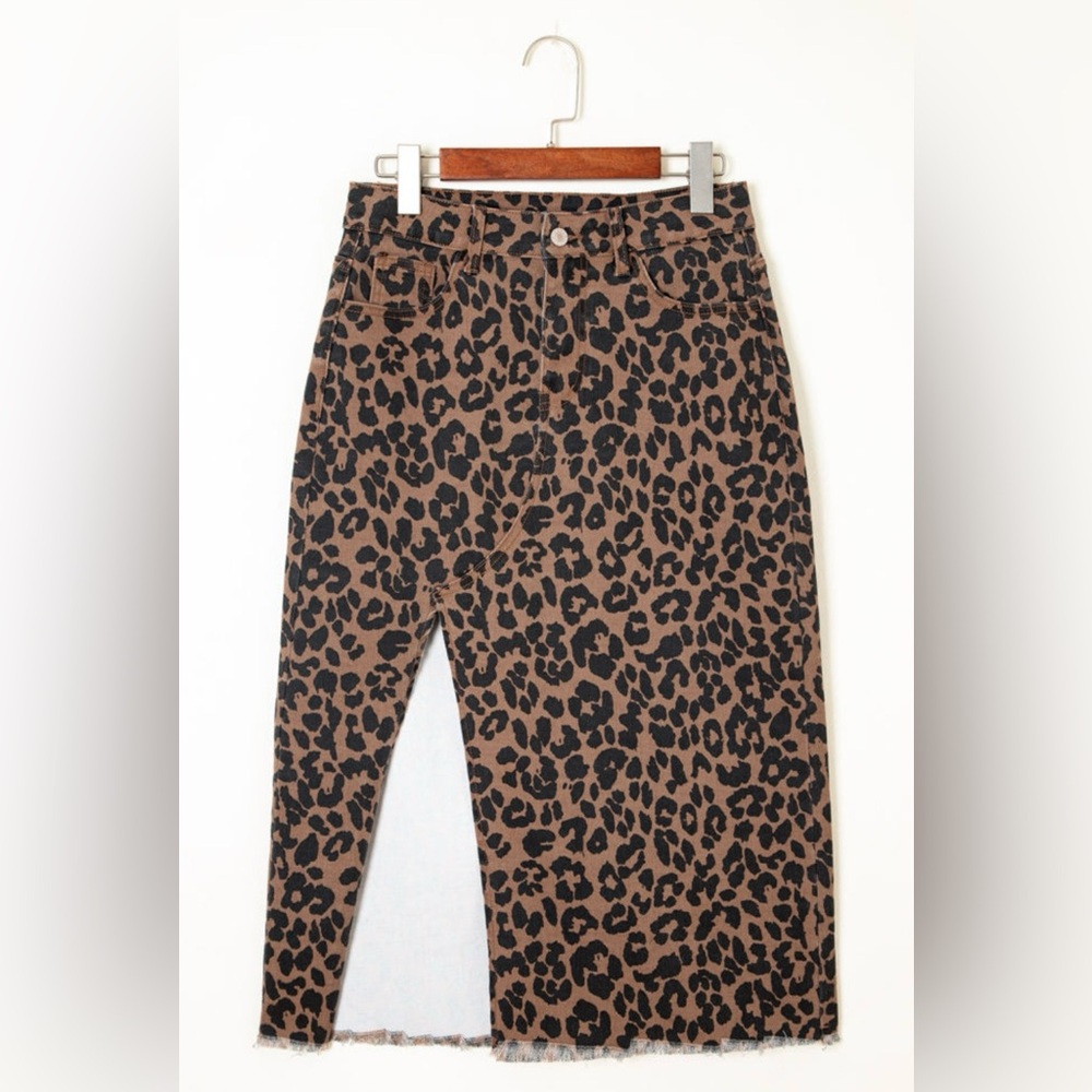 Leopard Print High-Waisted Pants